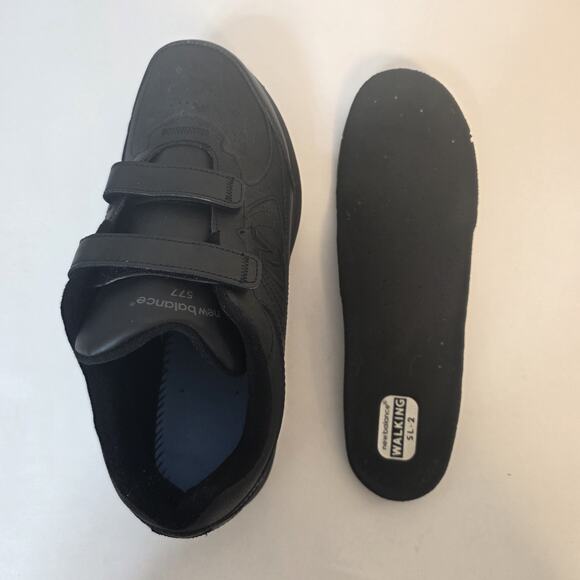 New Balance 577 Walking Shoes Mens Size 11 4E Black Hook & Loop Straps MW577VK main image 6
